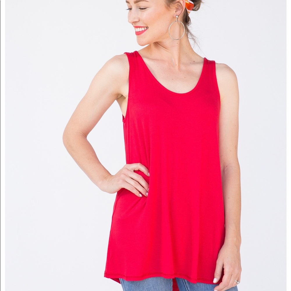 Red Essential Tank Top